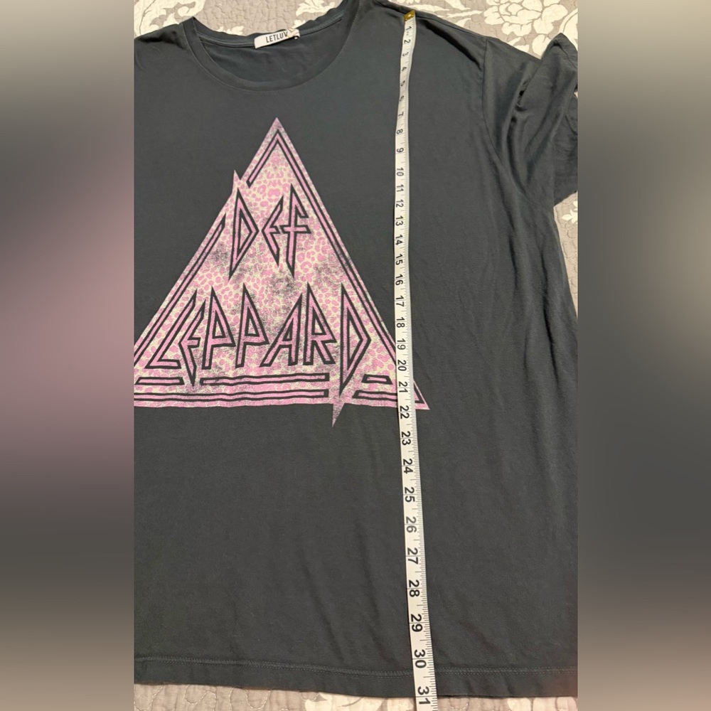 Letluv Def Leppard Graphic Tee 2X gray Anthropologie - Picture 9 of 9